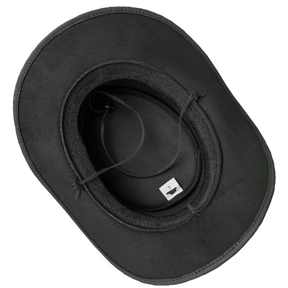 7186 Leather Cowboy Hat For Men Women Western Australian Outback Hat main image 6
